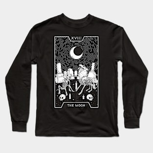 XVIII. The Moon Tarot Card Long Sleeve T-Shirt